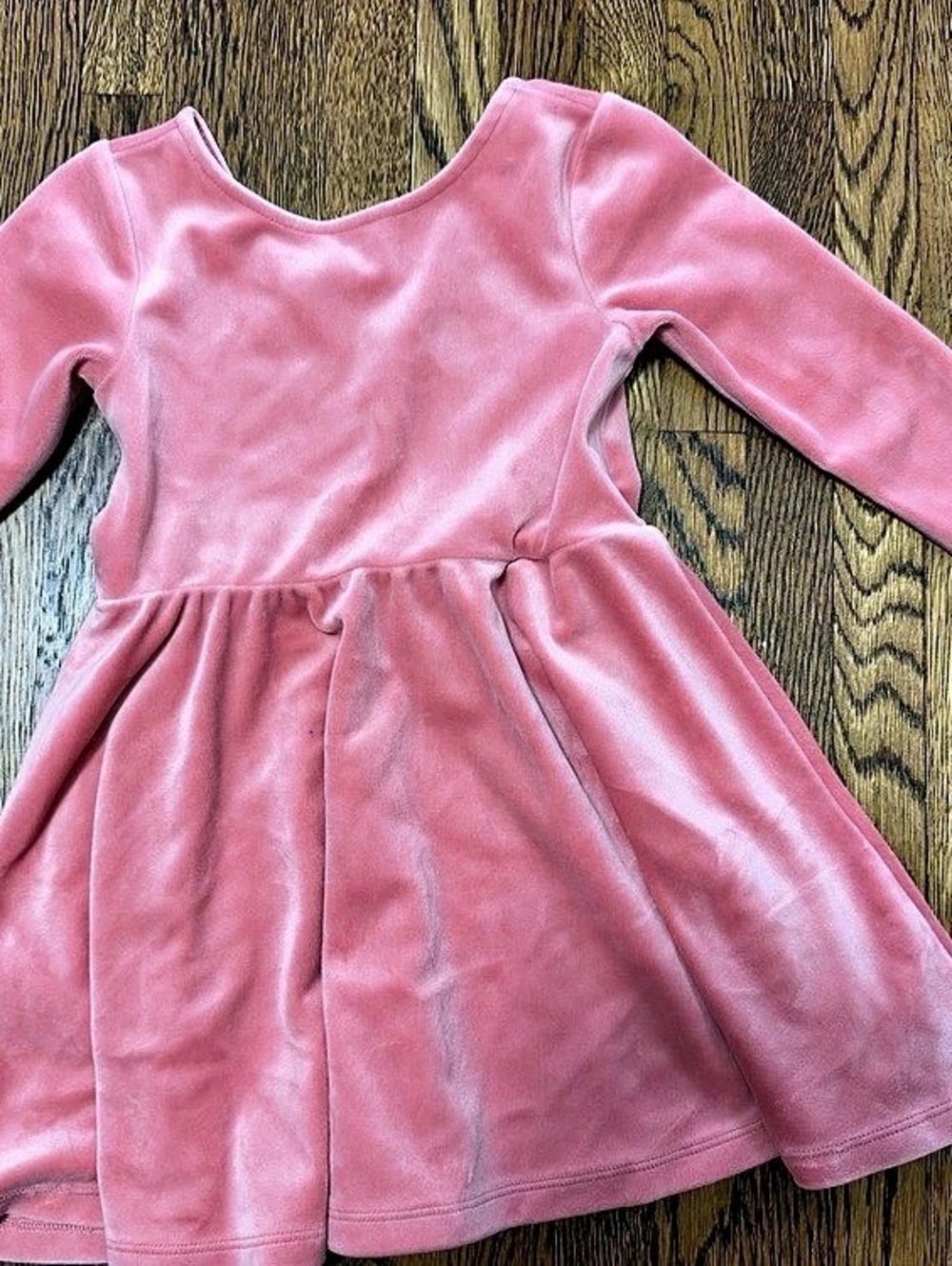 Tea Girls Pink Velvet Dress Size 3